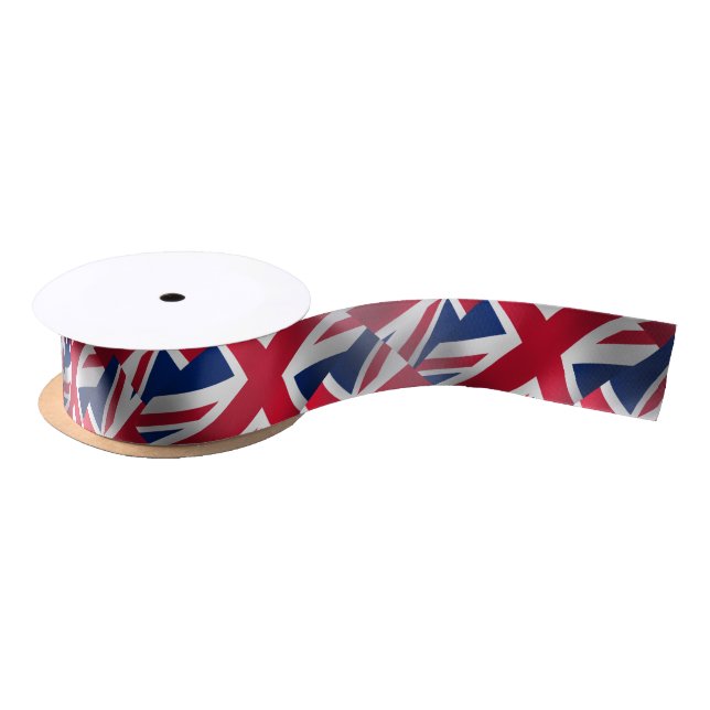 UNION JACK ENGLAND FLAG SATIN RIBBON (Spool)