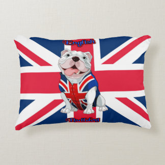 Union Jack English Bulldog Decorative Cushion