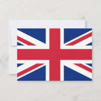Union Jack Flag Blank Flat Greeting Card