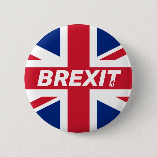 Union Jack Flag Brexit Supporters Badge Leave EU (Front)