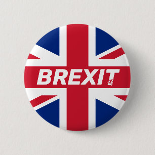 Union Jack Flag Brexit Supporters Badge Leave EU