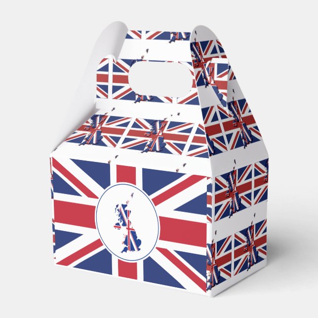 UNION JACK FLAG | British Map | Patriotic Favour Box (Front Side)