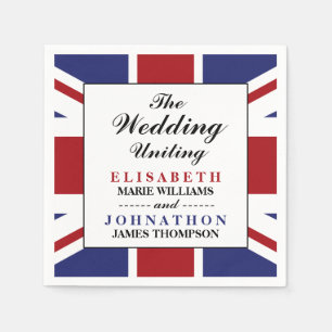 Union Jack Flag British Wedding Napkin