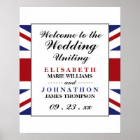 Union Jack Flag British Wedding Welcome