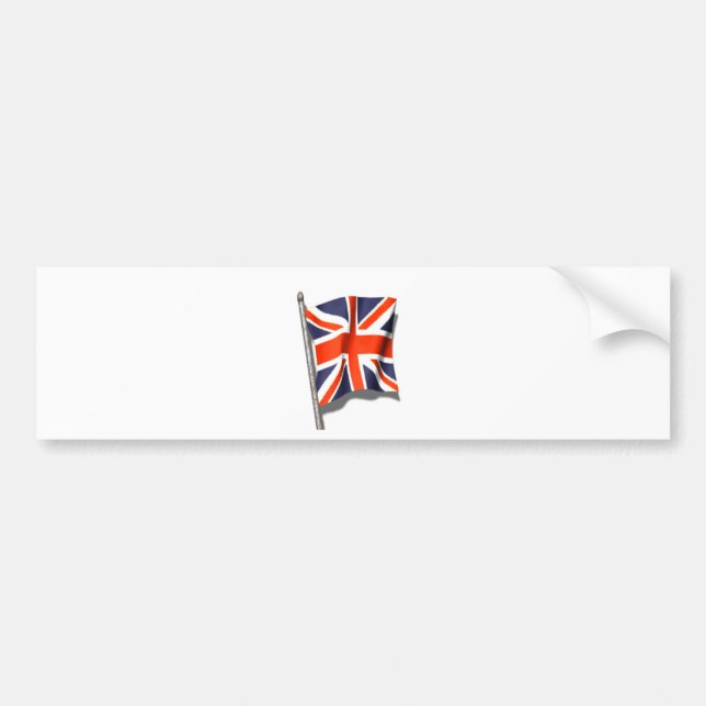 Union Jack Flag Bumper Sticker (Front)