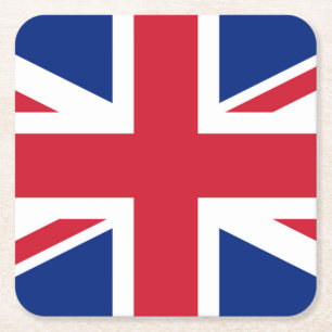 Union Jack Flag coastercn Square Paper Coaster