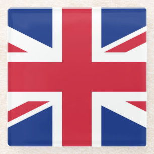 Union Jack Flag coastercnt Glass Coaster