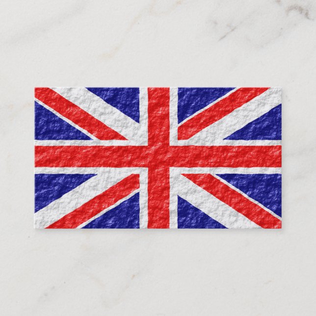 Union Jack Flag Design Business Card (Front)