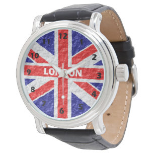 Union Jack Flag Design Personalised Watch