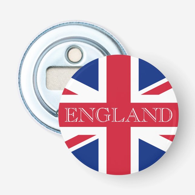 Union Jack Flag England bocnt Bottle Opener (Front)