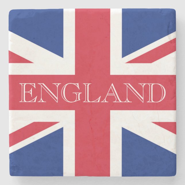 Union Jack Flag England coastercn Stone Coaster (Front)
