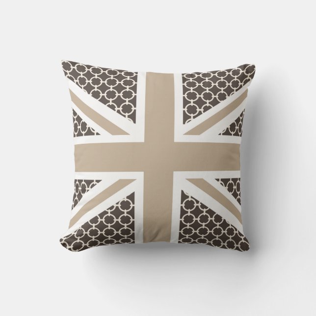 Union Jack Flag Equestrian Rings Pattern Cushion (Front)