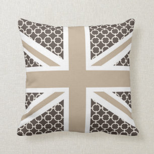 Union Jack Flag Equestrian Rings Pattern Cushion