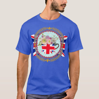 Union Jack Flag For Kids & Jubilee Teacup For Brit T-Shirt