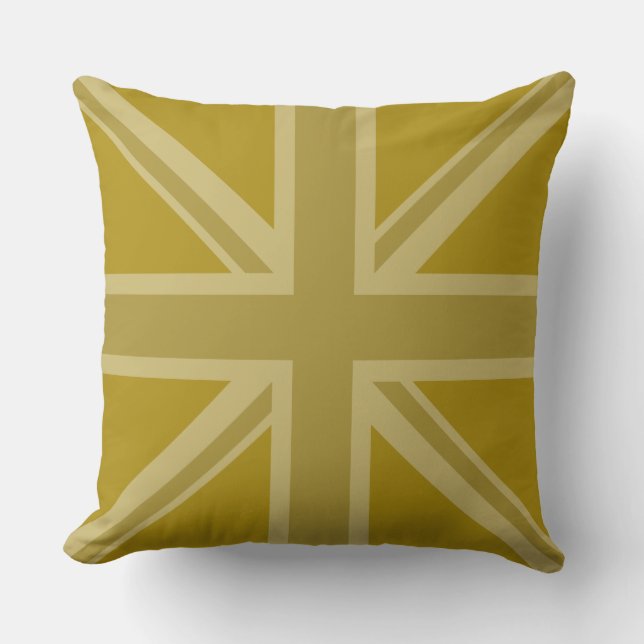Union Jack/Flag Golds Cushion (Front)