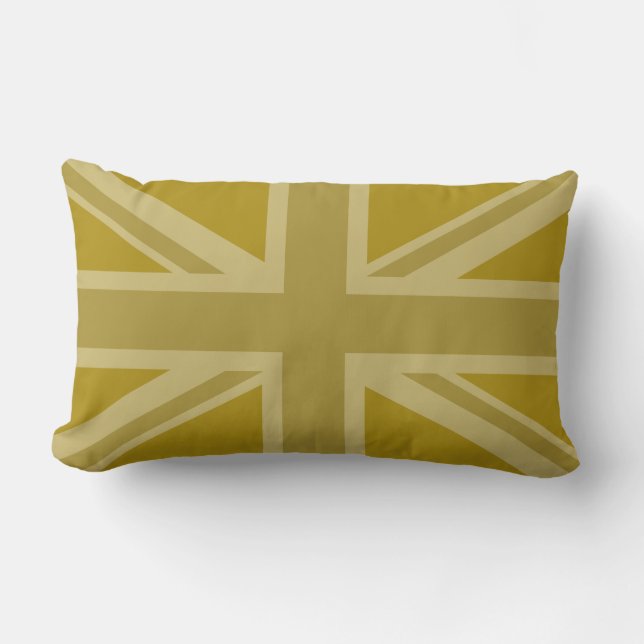 Union Jack/Flag Golds Lumbar Cushion (Front)