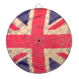 UNION JACK FLAG grunge Dartboard
