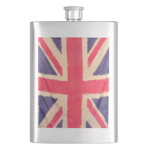 UNION JACK FLAG grunge Hip Flask