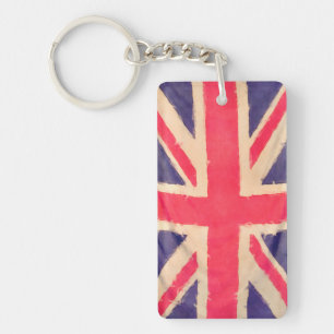 UNION JACK FLAG grunge Key Ring