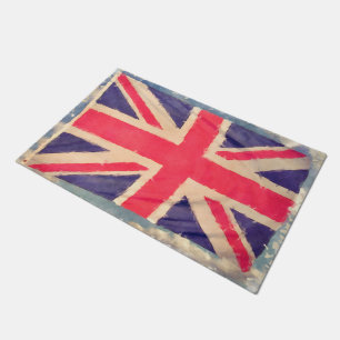 UNION JACK FLAG grunge + your idea Doormat