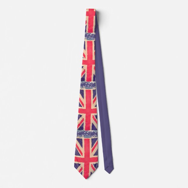 UNION JACK FLAG grunge + your idea Tie (Front)
