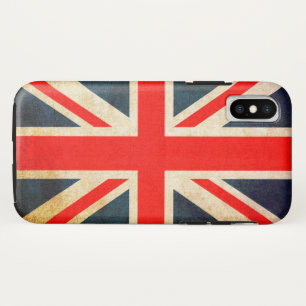 Union Jack Flag in Grunge iPhone X Case