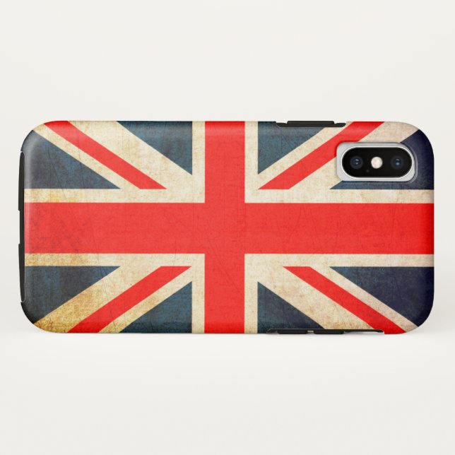 Union Jack Flag in Grunge Case-Mate iPhone Case (Back (Horizontal))