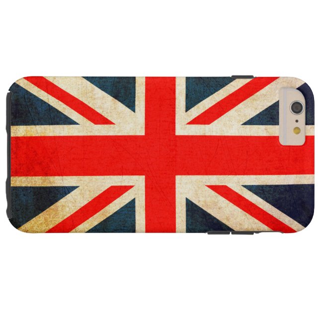 Union Jack Flag in Grunge Case-Mate iPhone Case (Back Horizontal)