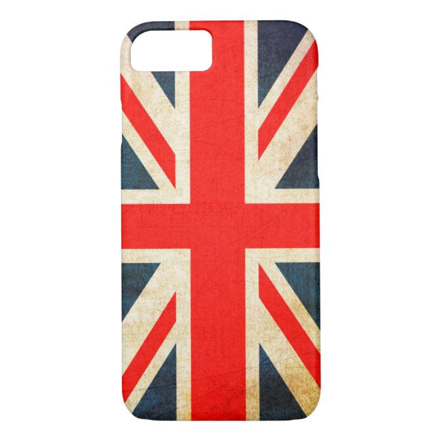 Union Jack Flag in Grunge Case-Mate iPhone Case (Back)