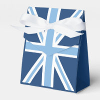 Union Jack Flag in Sky and Navy Blue