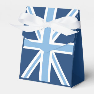 Union Jack Flag in Sky and Navy Blue Favour Box