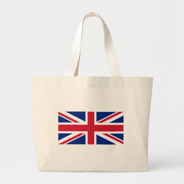 Union Jack Flag jtcnt Large Tote Bag (Front)