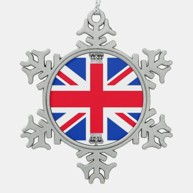 Union Jack Flag London Christmas Tree Ornament (Front)