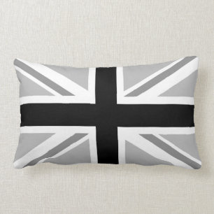 Union Jack/Flag Monochrome Lumbar Cushion