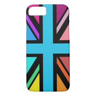 Union Jack/Flag Multicolored+Black Design iPhone 8/7 Case
