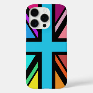 Union Jack/Flag Multicolored+Black Design iPhone 16 Pro Case