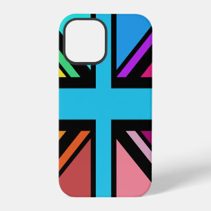 Union Jack/Flag Multicolored+Black Design iPhone 12 Pro Case