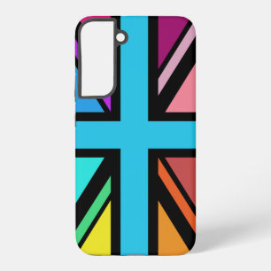 Union Jack/Flag Multicolored+Black Design Samsung Galaxy Case