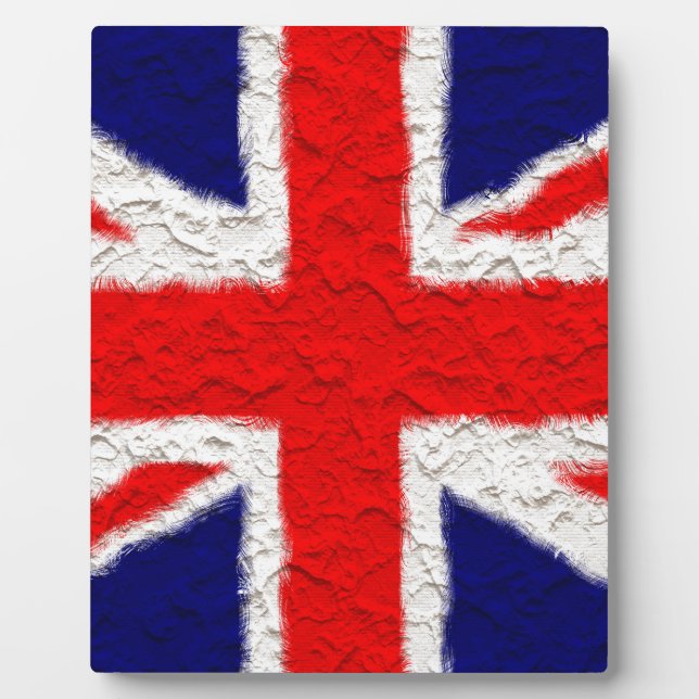 Union jack flag national country plaque (Front)