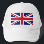 Union Jack Flag of England Scotland Ireland Trucker Hat<br><div class="desc">The Union Flag,  or Union Jack,  is the national flag of the United Kingdom. It is so called because it combines the crosses of the three countries united under one Sovereign. The kingdoms of England,  Wales,  Scotland and of Ireland since 1921. Flag design is in public domain.</div>
