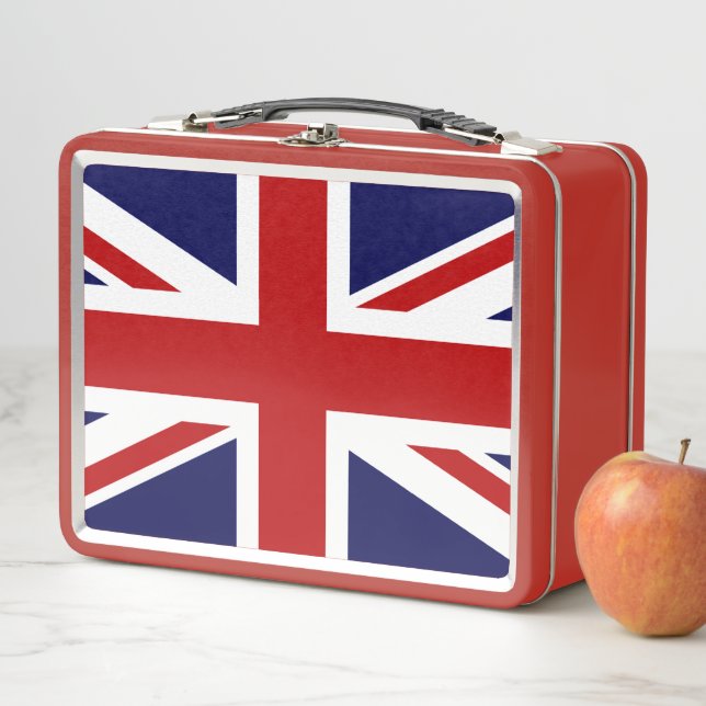 Union Jack Flag of Great Britain Metal Lunch Box (In Situ)