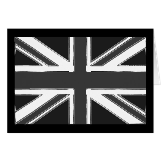 Union Jack flag of the UK - Chrome (Front Horizontal)