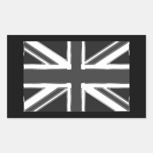 Union Jack flag of the UK - Chrome Rectangular Sticker