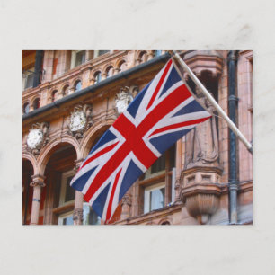 union jack flag postcard