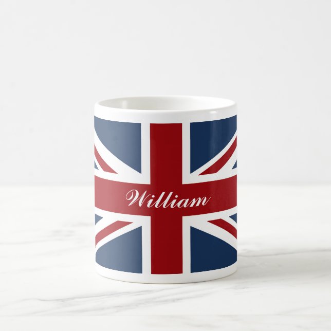 Union Jack Flag Red White and Blue Coffee Mug (Center)