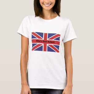Union Jack Flag "She's Got Talent"Fitted Tee Shirt