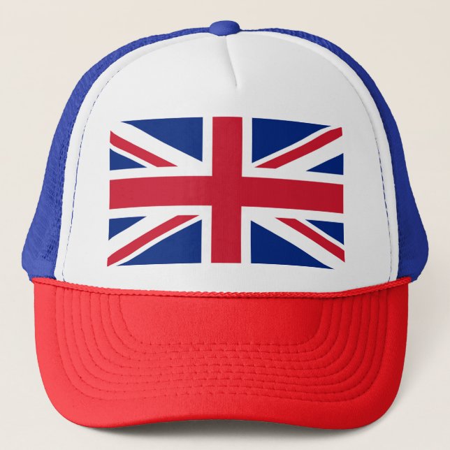 Union Jack Flag tht Trucker Hat (Front)