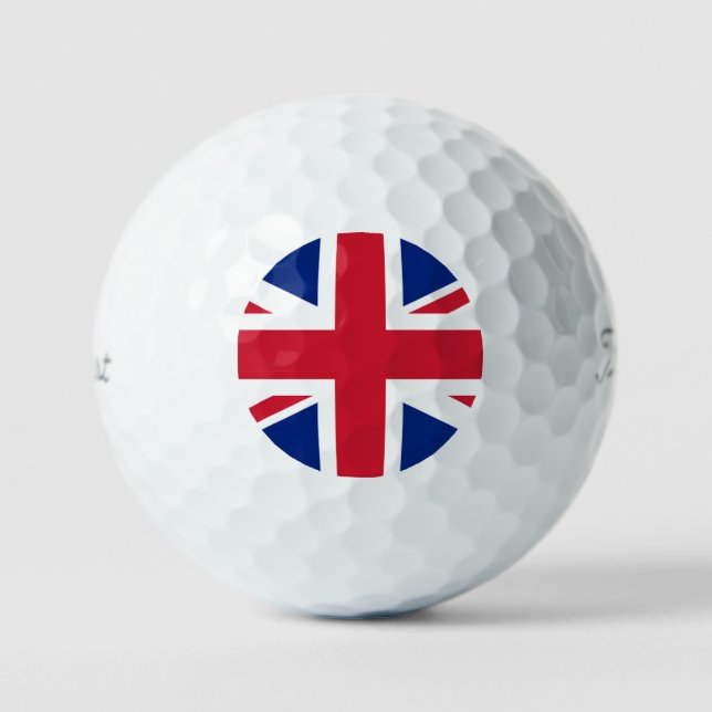 Union Jack Flag tpv1 gbcnt Golf Balls (Front)