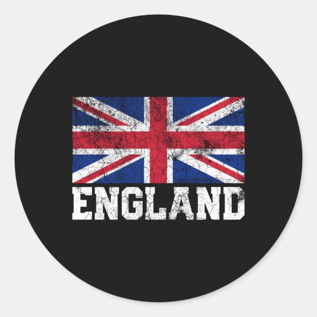 Union Jack Flag Uk England United Kingdom Roots Classic Round Sticker (Front)