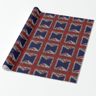 Union jack flag uk patriotic wrapping paper